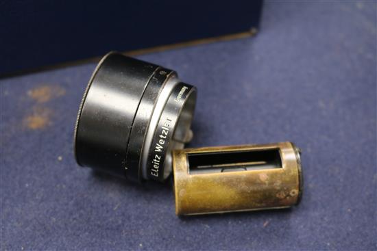 A Leica IIIb camera, No. 284187 and a Leitz Elmar F=9cm 1:4 lens Nr. 1036477